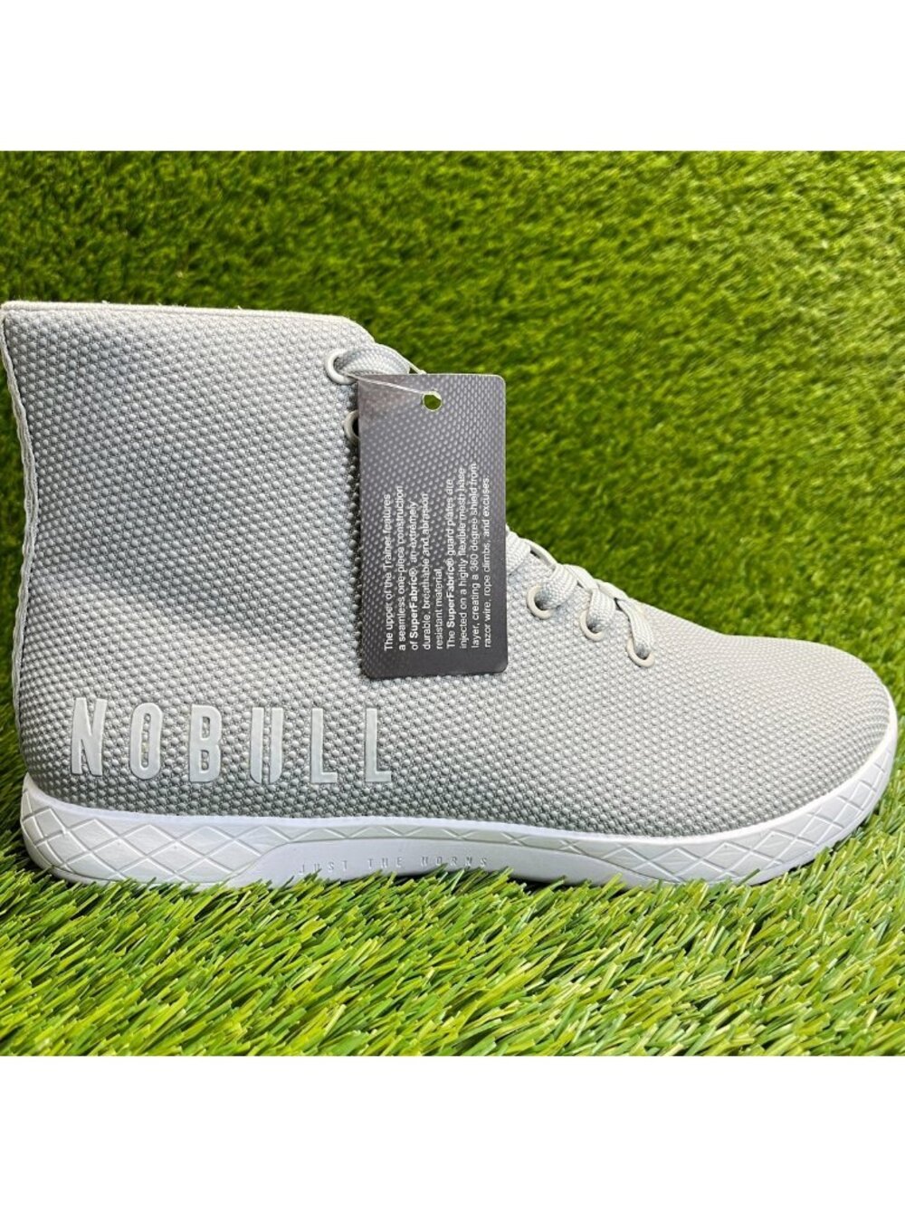 Nobull Outwork High-Top Mens Size 9 Gray White Athletic Training Shoes Sneakers